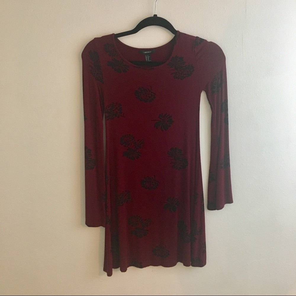 Burgundy Forever 21 Dress